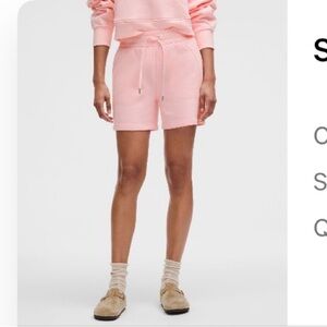 lululemon athletica Blush Pink Drawstring Athletic Shorts